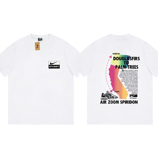 Stussy T-Shirts Loose Casual T-Shirts Same for Men and Women