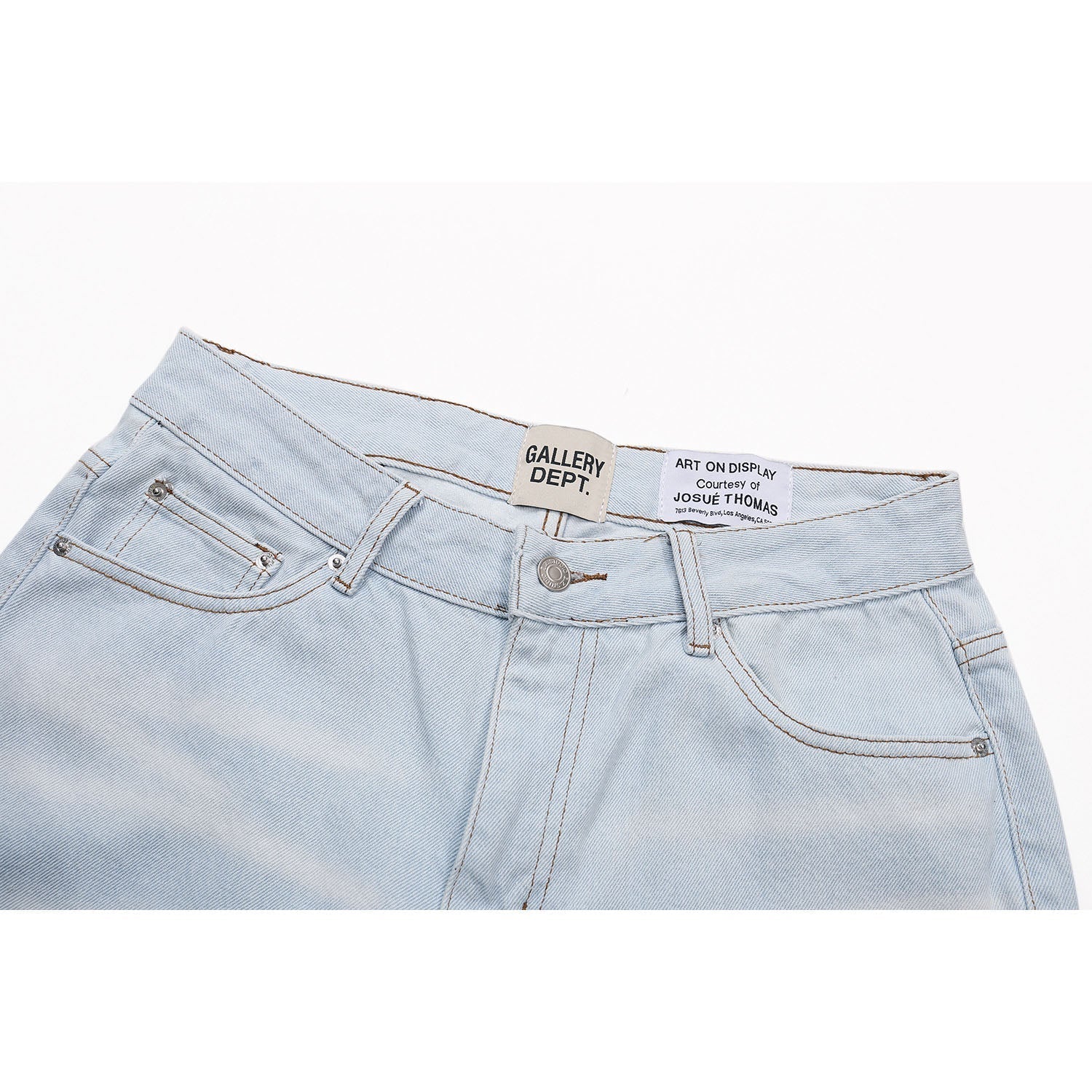 Gallery Dept Jeans Splicing Contrast Color Casual Denim Trousers