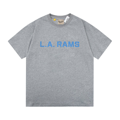 Gallery Dept T-Shirt Bronzing Letter Slogan Printed Short Sleeve T-Shirt