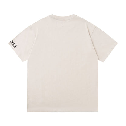 Gallery Dept T-Shirt Hand Painted Color Graffiti Print Short Sleeve T-Shirt