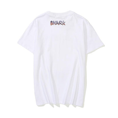Bathing Ape T-Shirt Tiger Head Shark Head Casual Loose Short Sleeves T-shirt