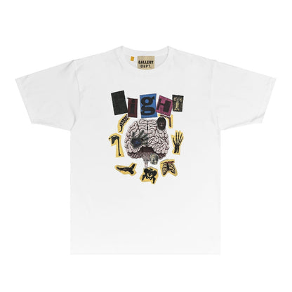 Gallery Dept T Shirt Retro Printed Loose Short-Sleeved Shirt